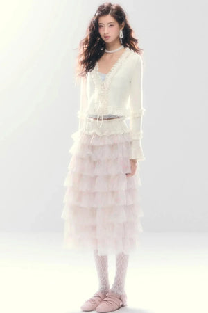 Multi-Layered Mesh Skirt