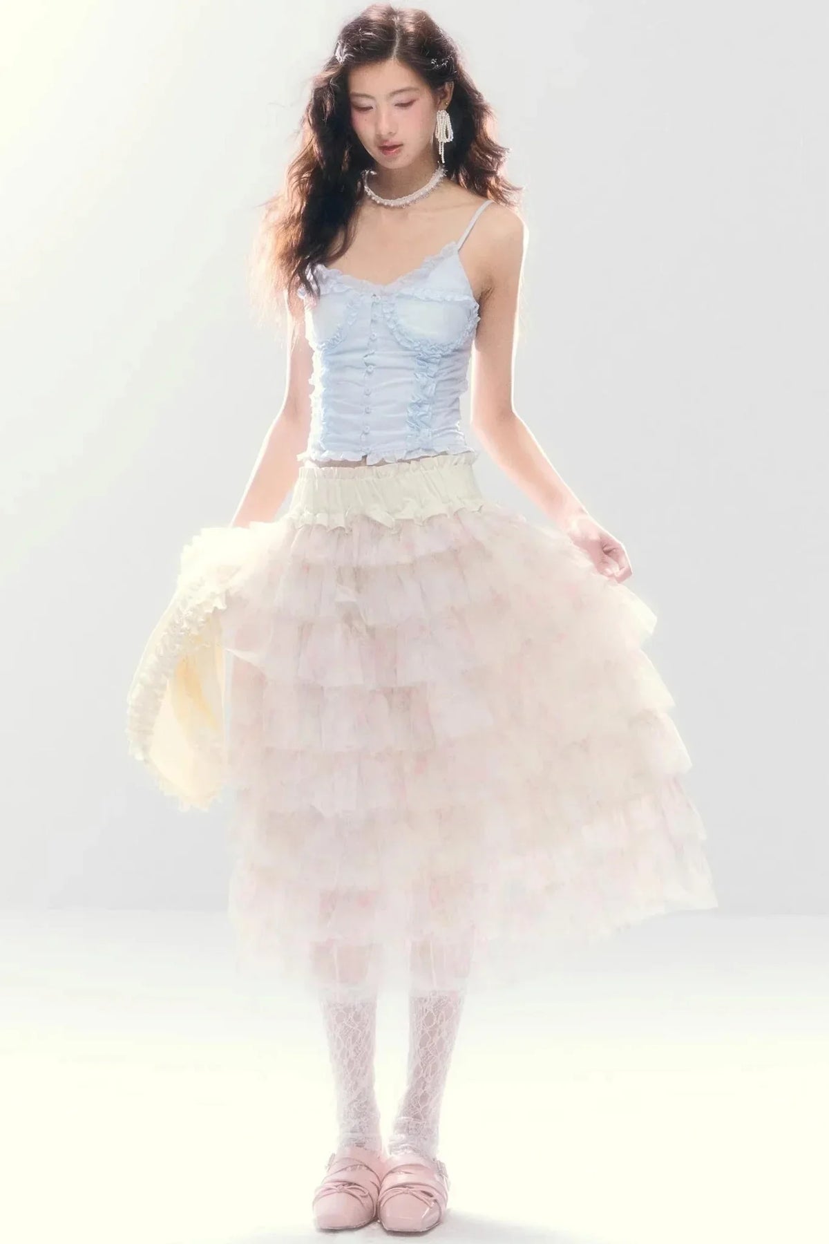 Multi-Layered Mesh Skirt