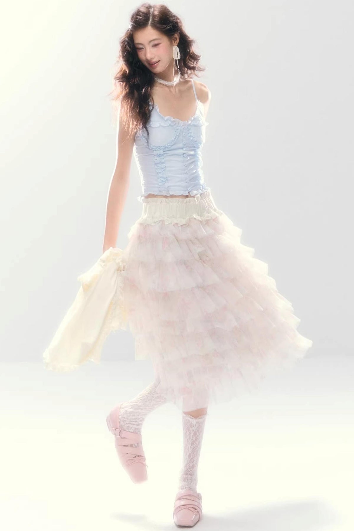 Multi-Layered Mesh Skirt