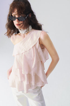 Multi-Layered Ruffle Off-Shoulder Top