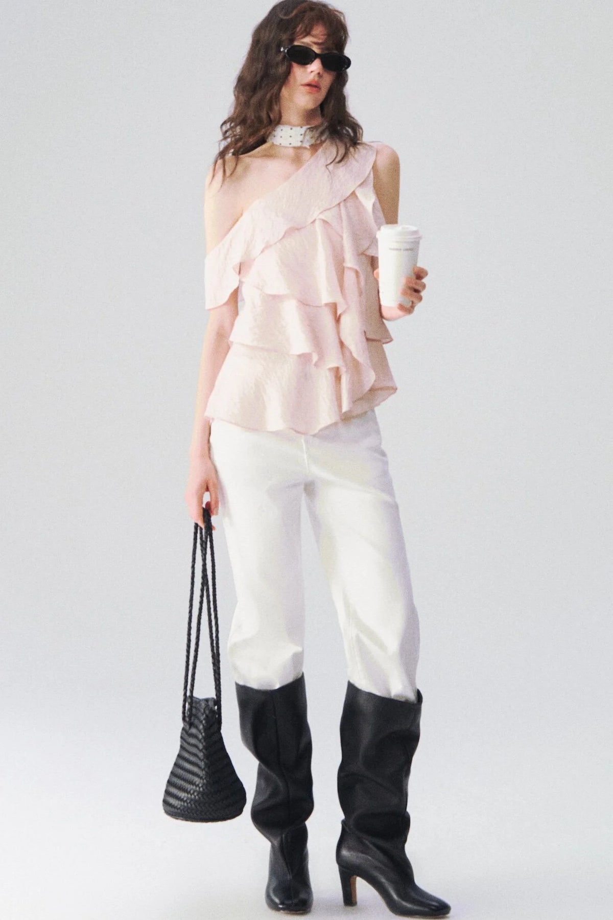 Multi-Layered Ruffle Off-Shoulder Top