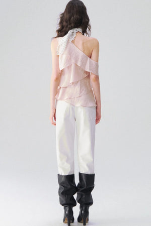 Multi-Layered Ruffle Off-Shoulder Top