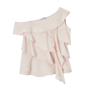 Multi-Layered Ruffle Off-Shoulder Top