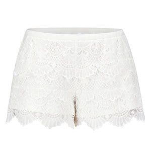 Multi-Layered Wavy Lace Shorts