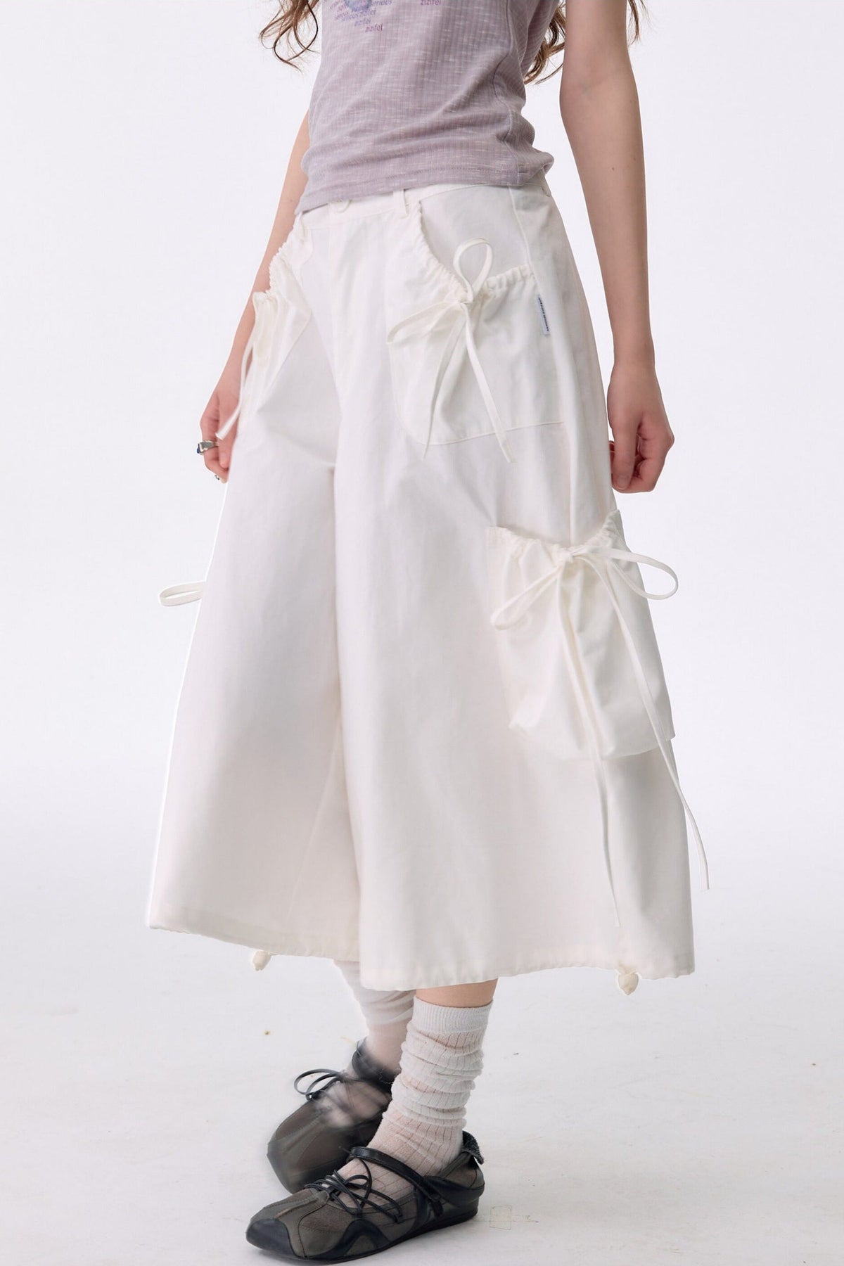 Multi-Pocket High-Waisted Wide-Leg Cargo Pants