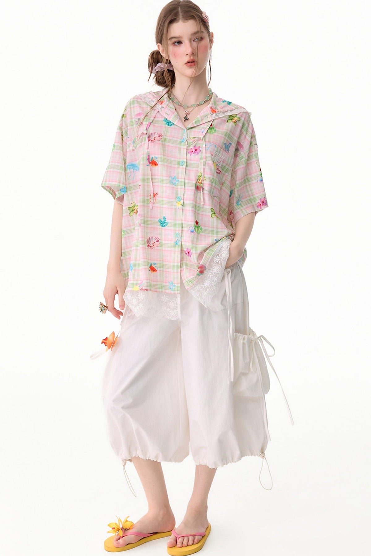 Multi-Pocket High-Waisted Wide-Leg Cargo Pants