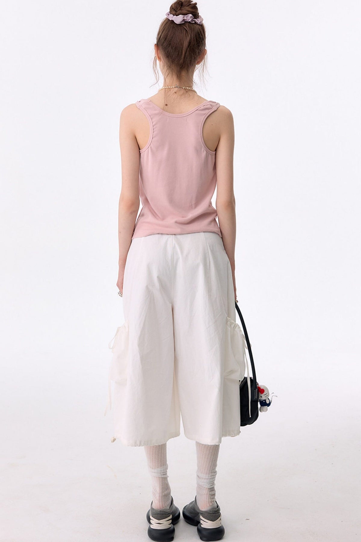 Multi-Pocket High-Waisted Wide-Leg Cargo Pants