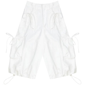 Multi-Pocket High-Waisted Wide-Leg Cargo Pants