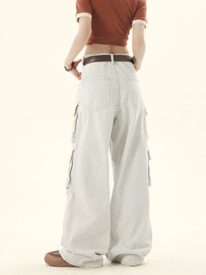 Multi Pocket Straight Cargo Jeans