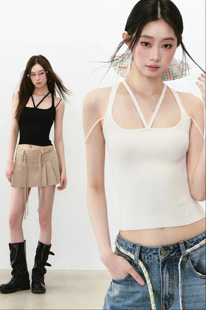 Multi-Strap Knit Camisole Top