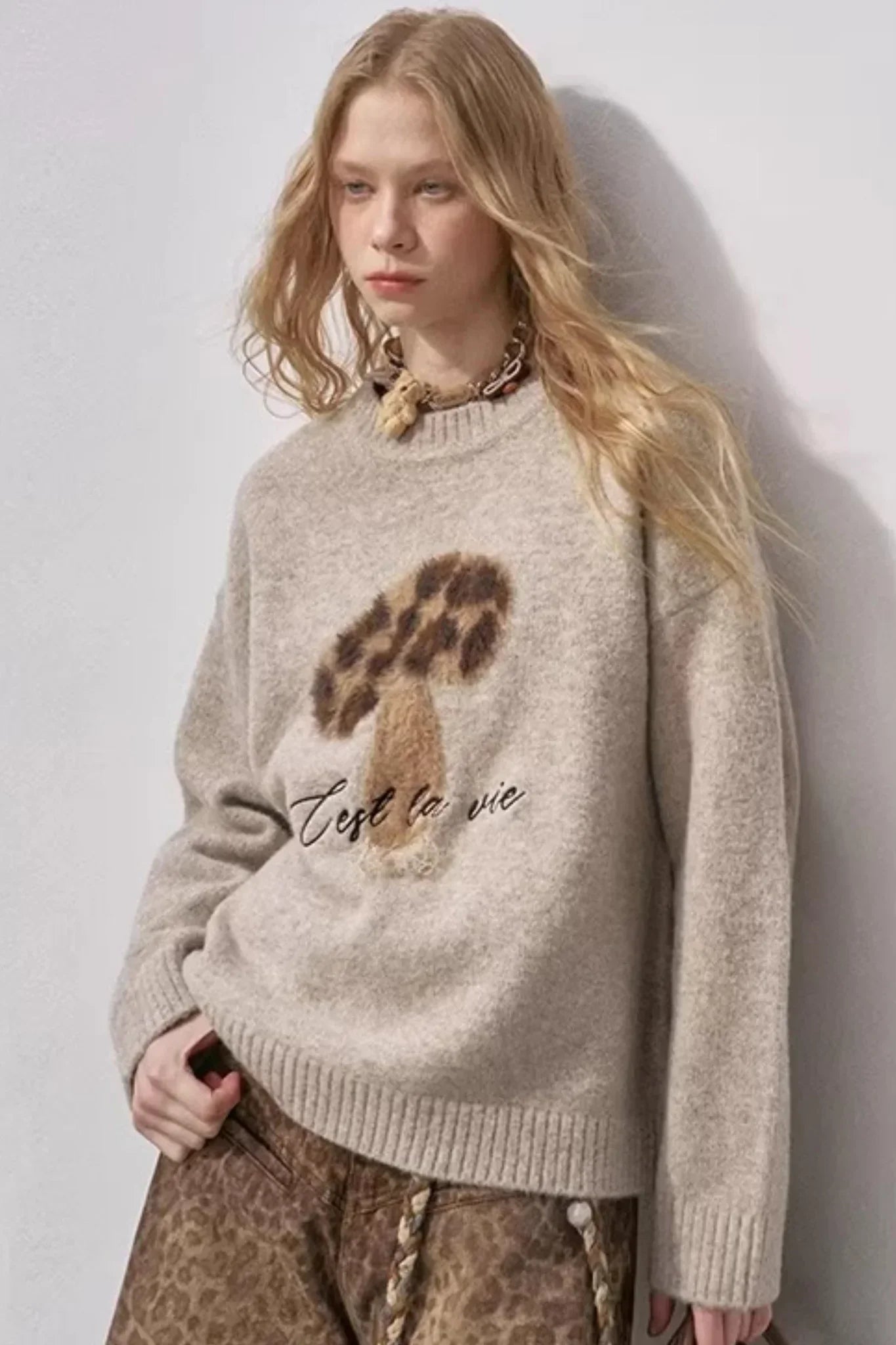 Mushroom Knit Sweater