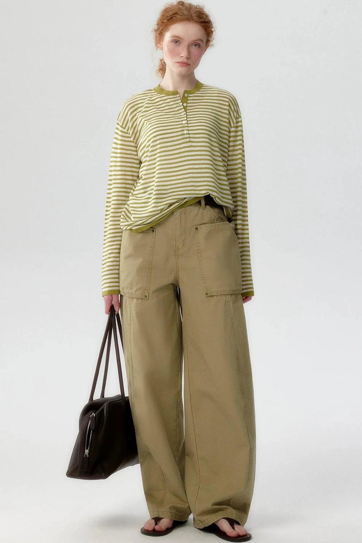Mustard Striped Knit T-shirt
