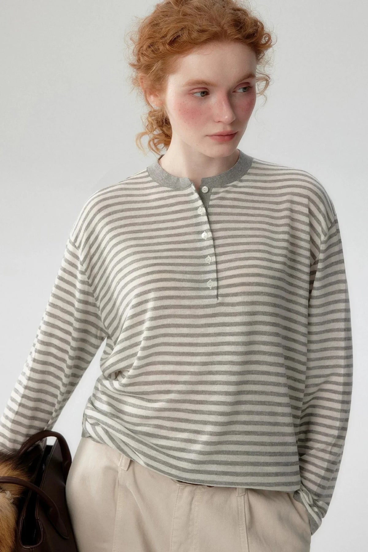 Mustard Striped Knit T-shirt