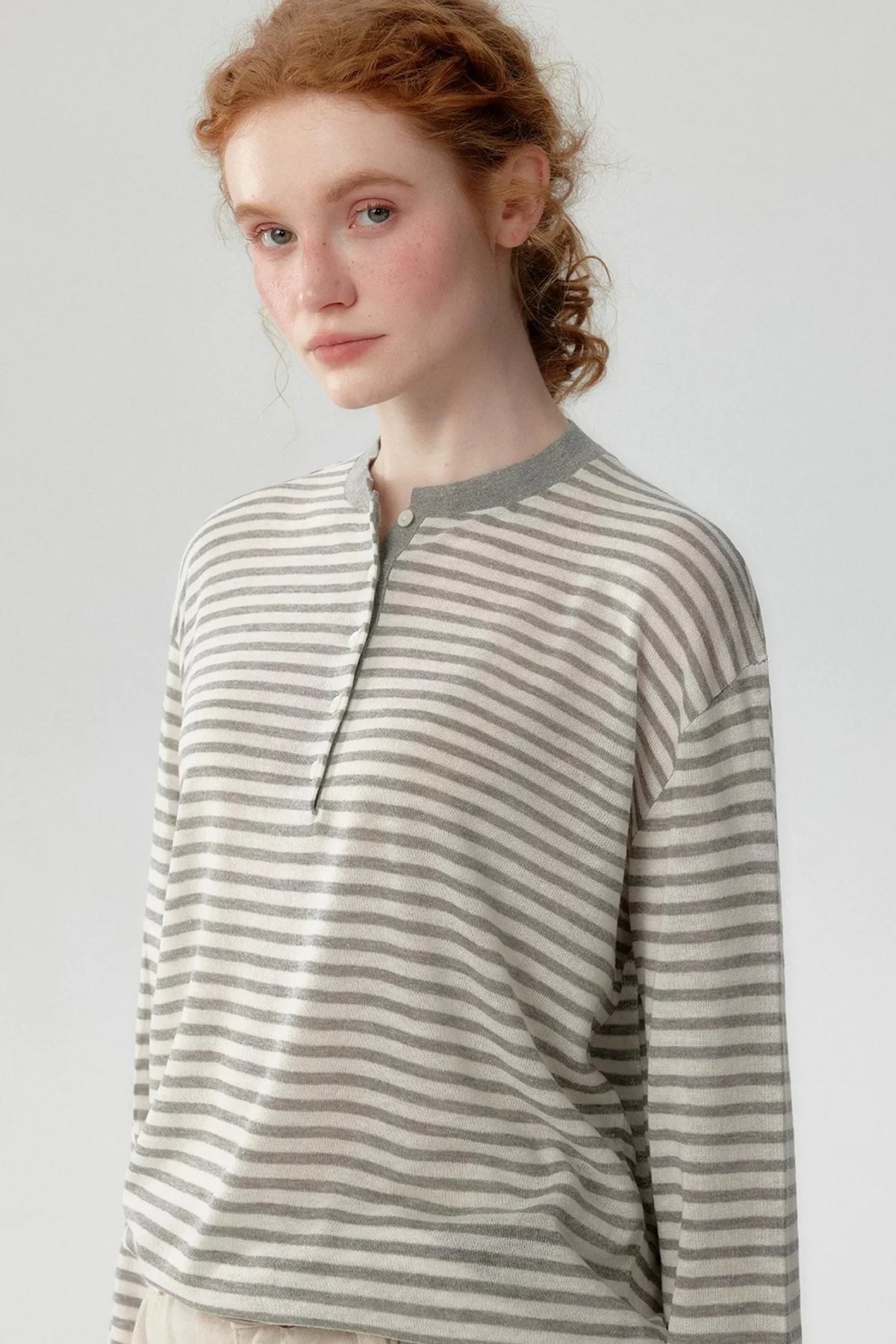 Mustard Striped Knit T-shirt