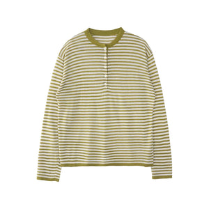 Mustard Striped Knit T-shirt