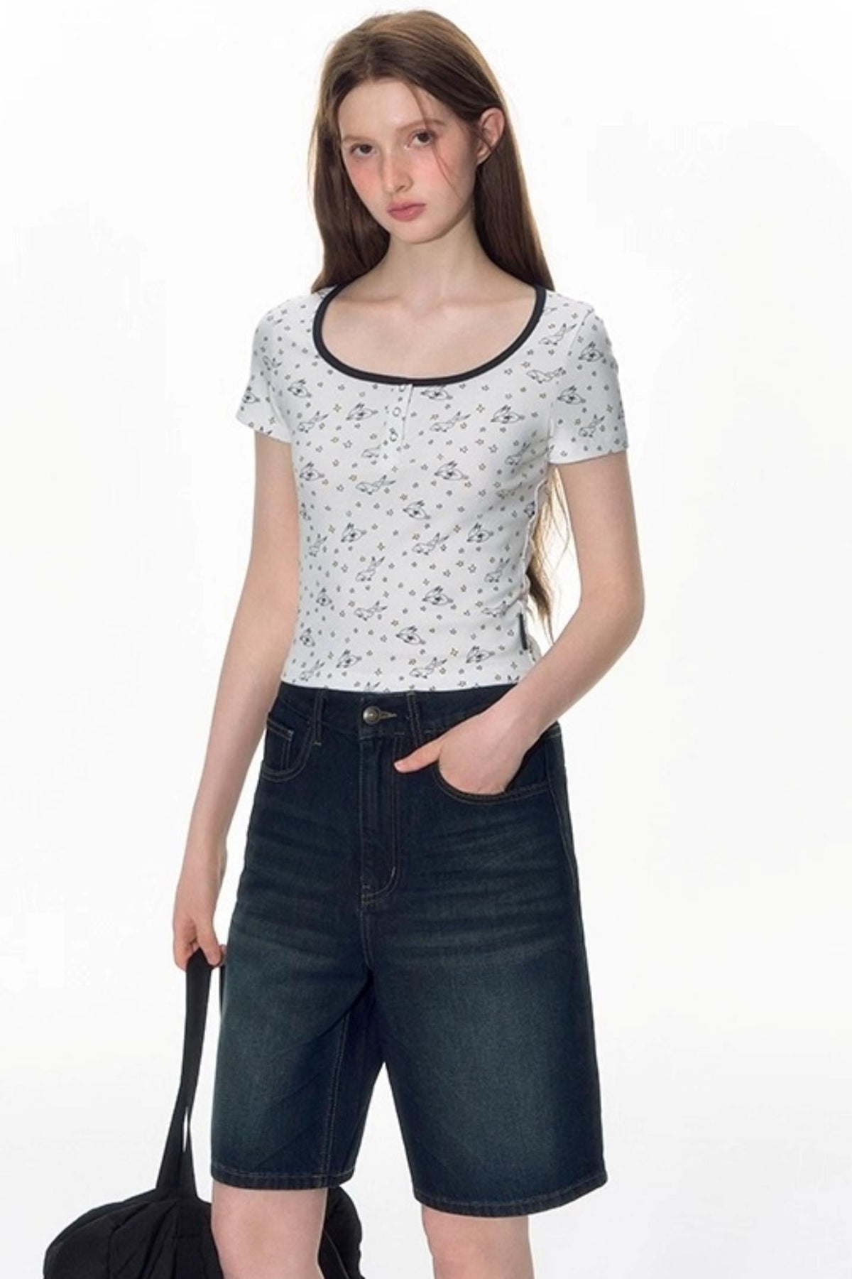 Nap Bow Denim Pants
