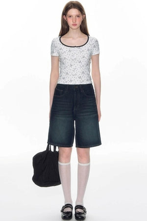 Nap Bow Denim Pants