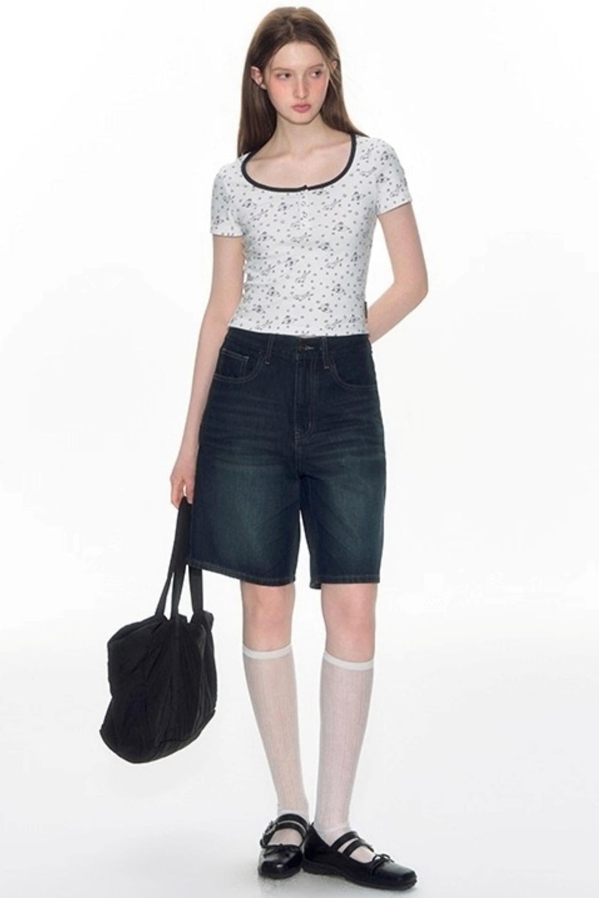 Nap Bow Denim Pants