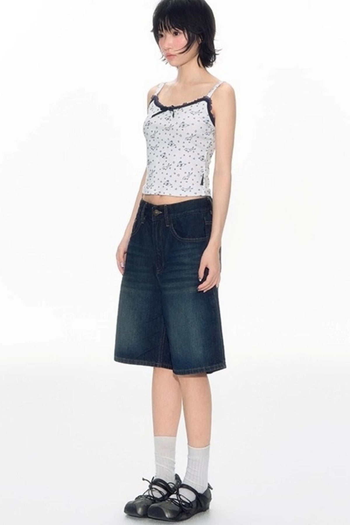 Nap Bow Denim Pants