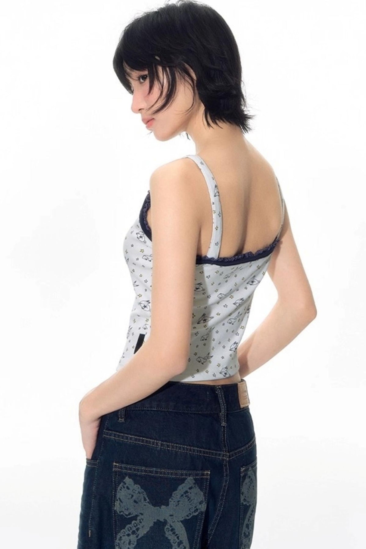 Nap Bow Denim Pants