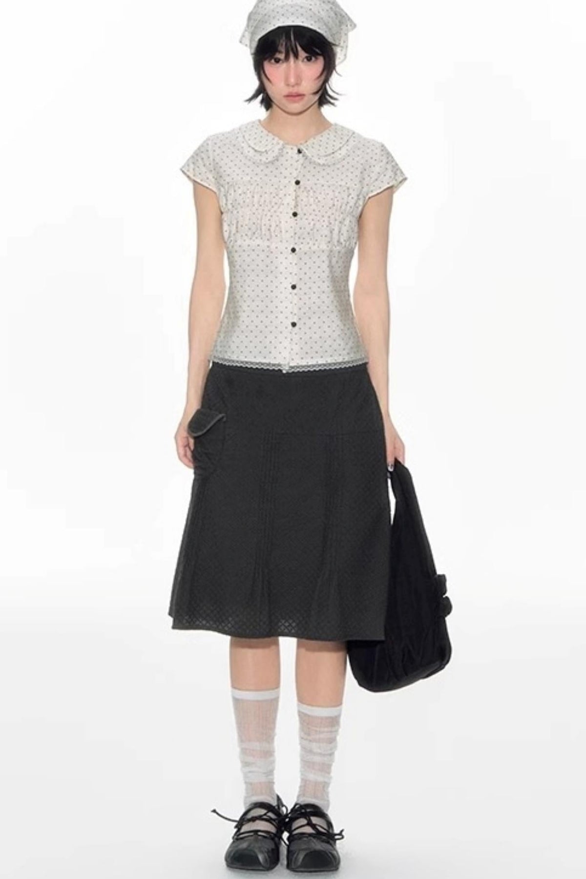 Nap Dot Mesh Culottes Set-Up