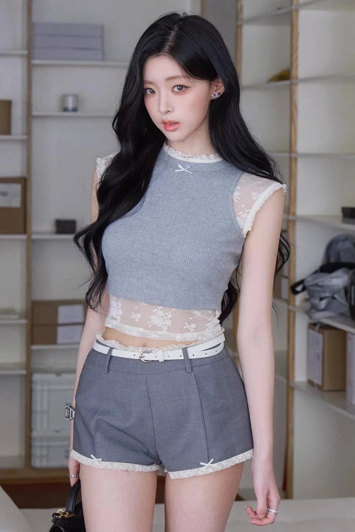 Narcissus Lace Sleeveless Vest Set-Up