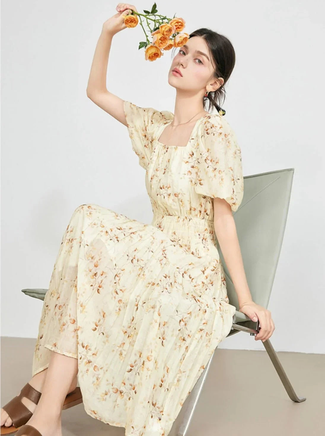 National Style Floral Dress