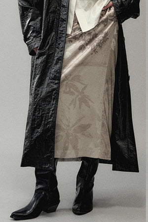 National Style Shadow Print Skirt