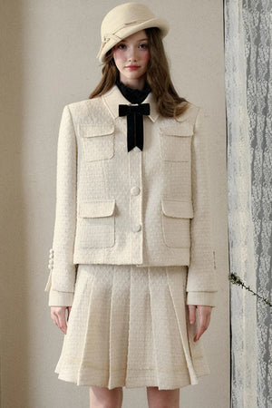 Natural Wool Reading Time Coat Set-Up