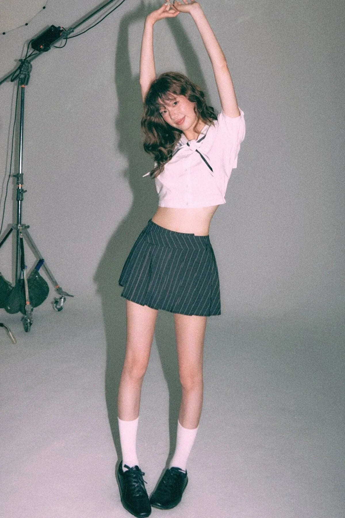 Nautical Sailor Collar Short Sleeve Shirt