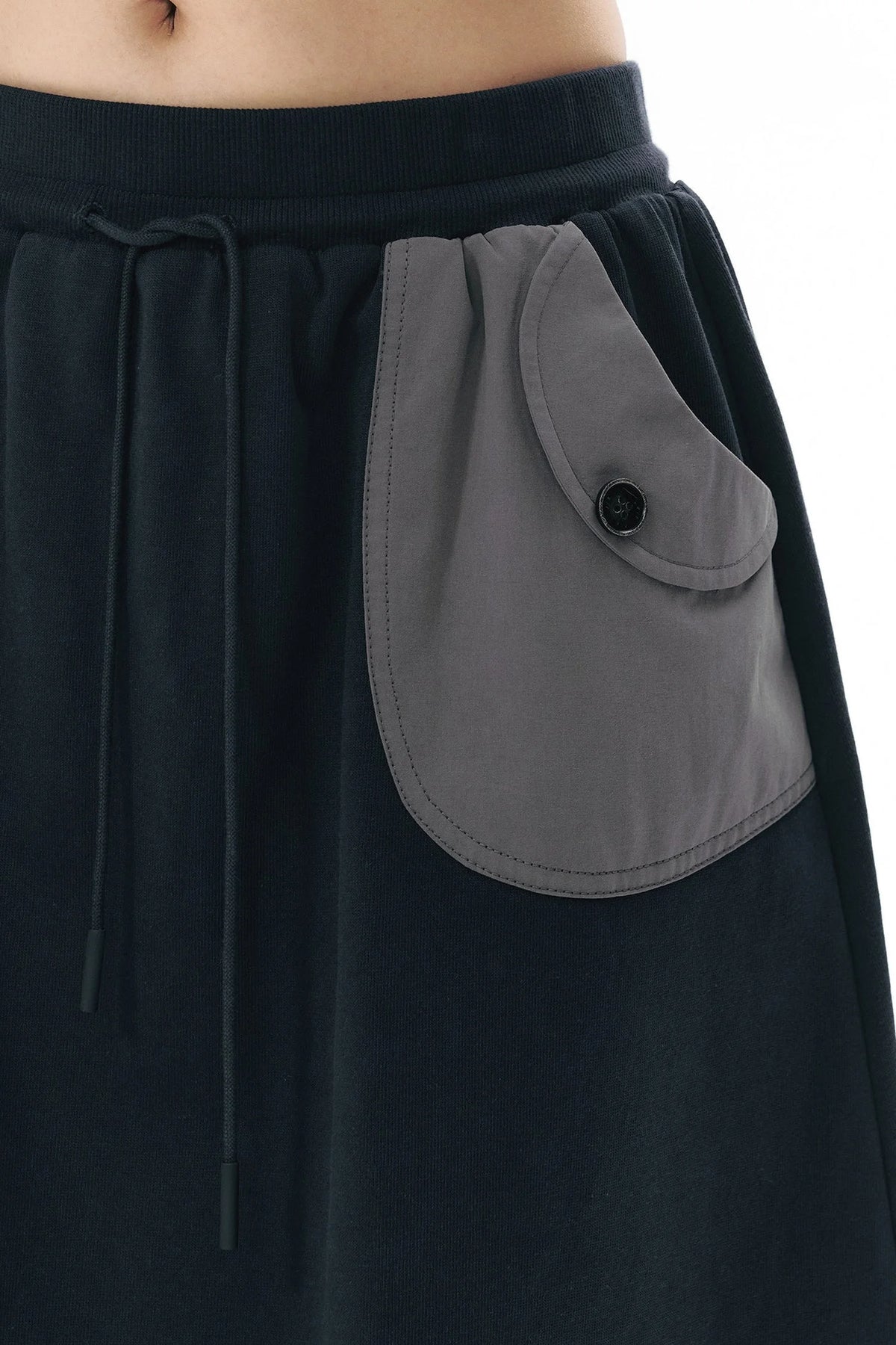 Navy Blue Pocket Sweat Skirt