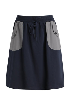 Navy Blue Pocket Sweat Skirt