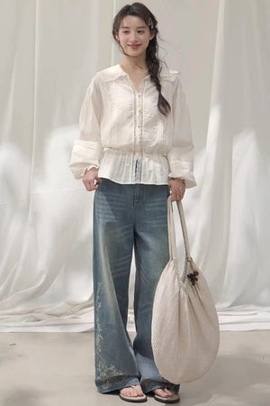 Navy Collar Breeze Shirt