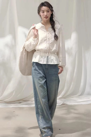 Navy Collar Breeze Shirt