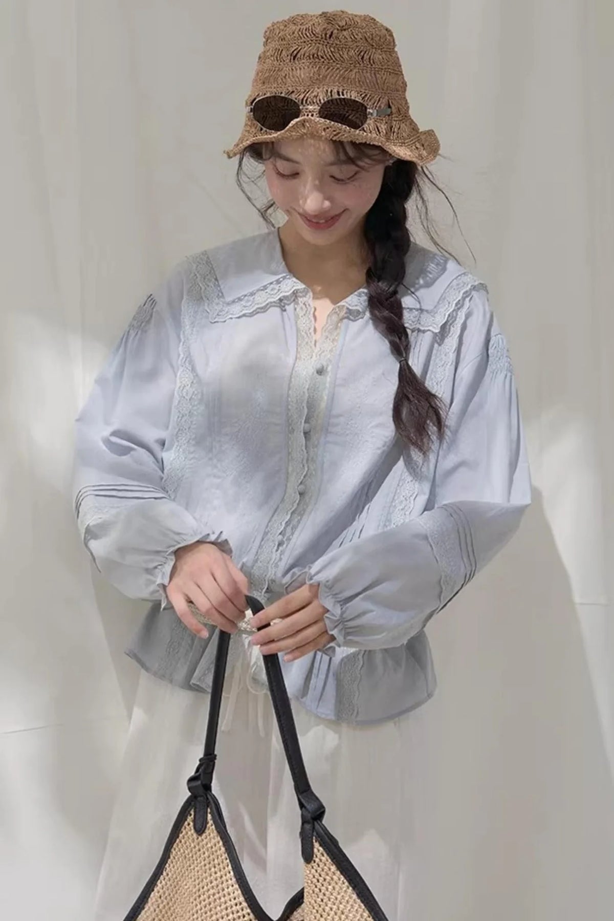 Navy Collar Breeze Shirt