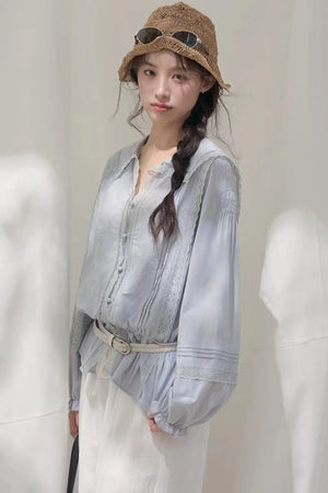 Navy Collar Breeze Shirt