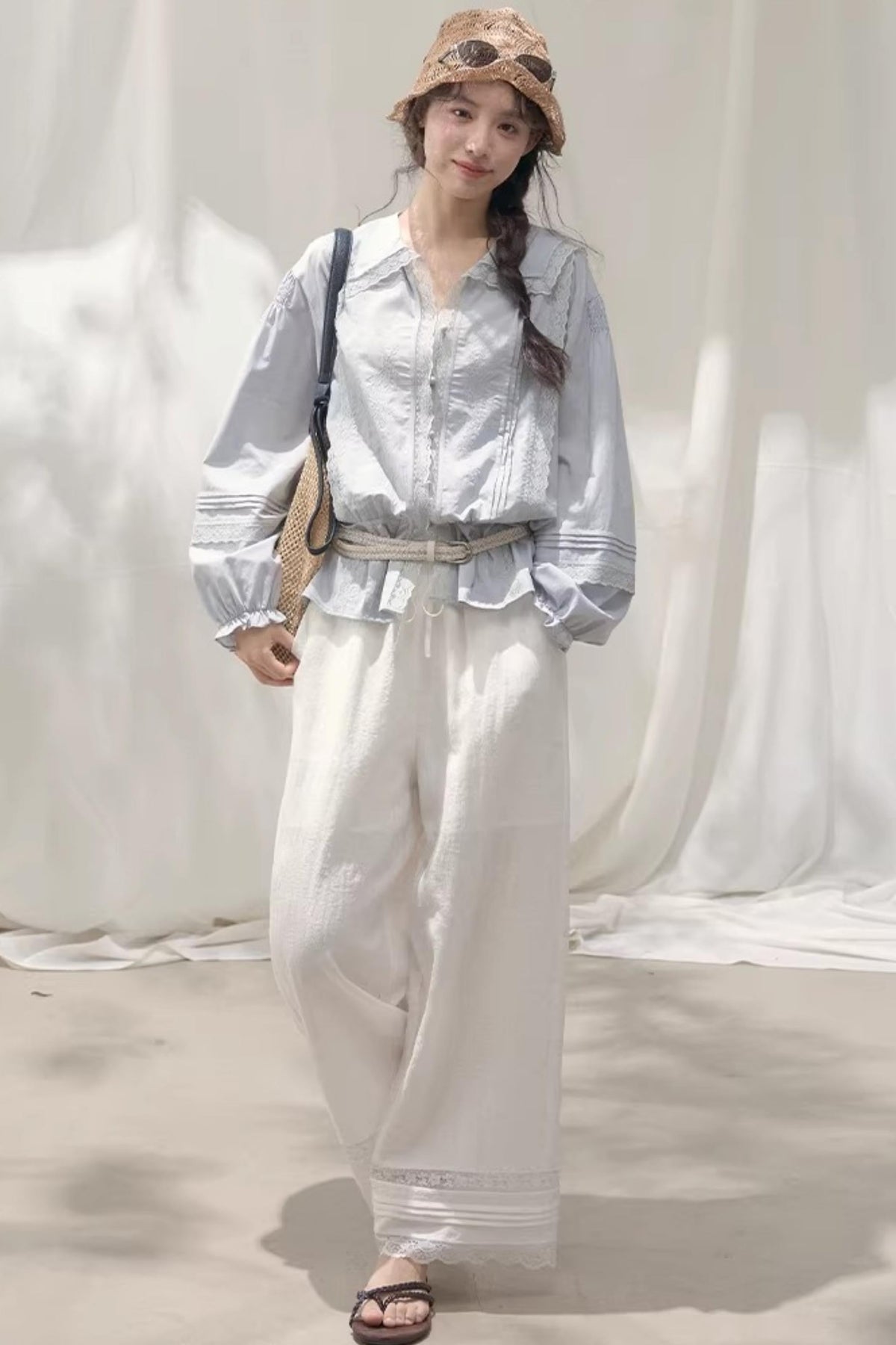 Navy Collar Breeze Shirt
