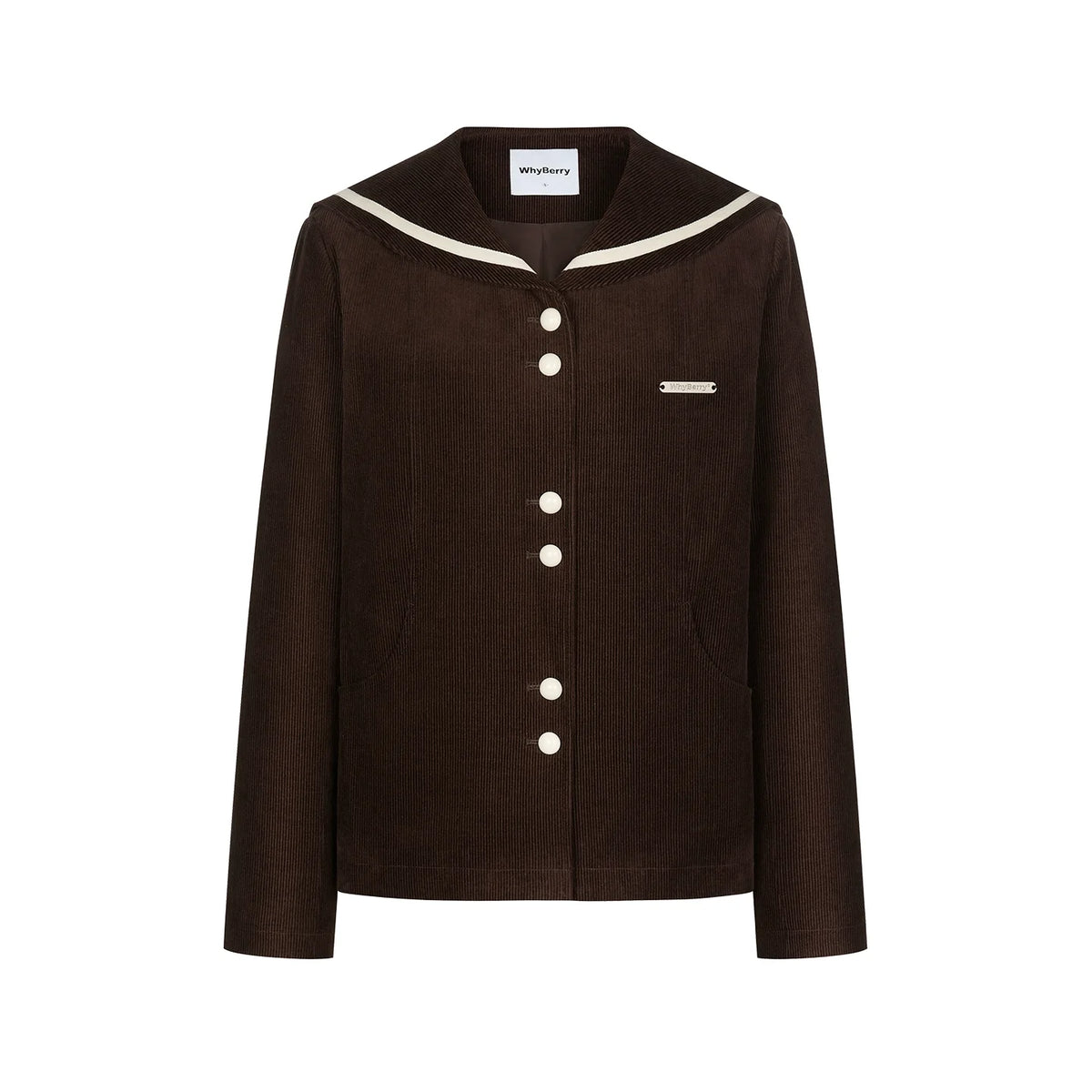 Navy Collar Corduroy Jacket