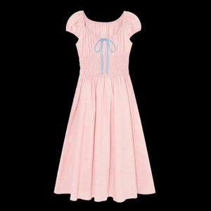 Navy Floral Tie-Up Dress