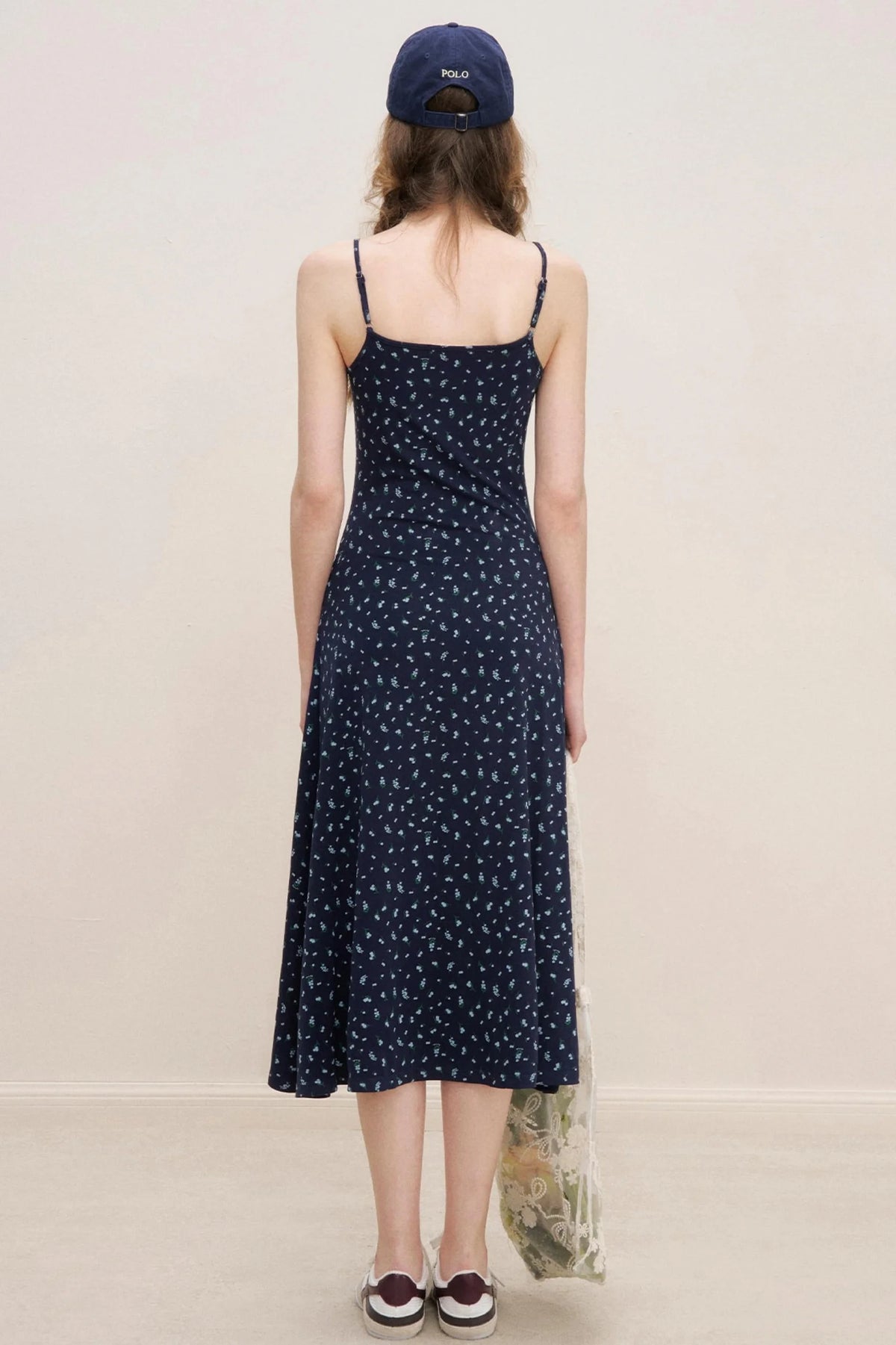 Navy Lace A-Line Dress