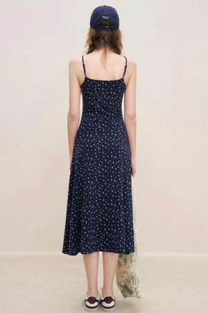 Navy Lace A-Line Dress