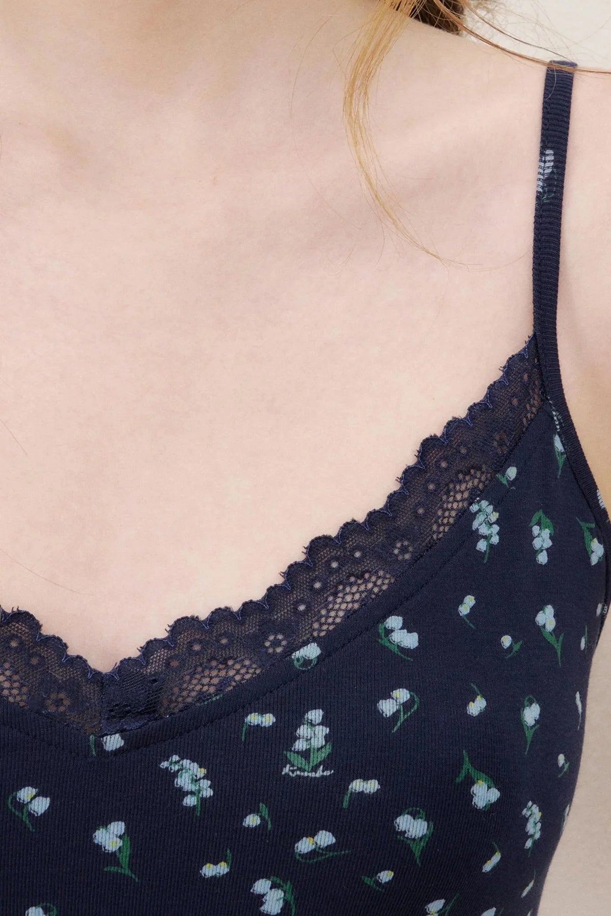 Navy Lace A-Line Dress