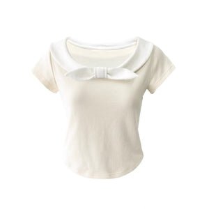 Navy Peplum Top