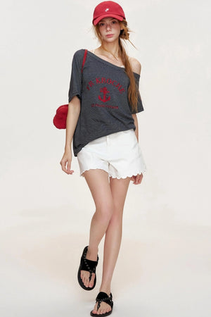 Navycore Knitted Striped T-shirt