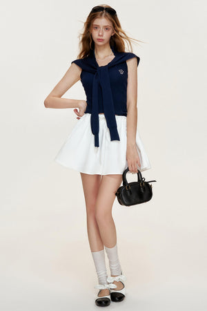 Navycore Tencel Yarn Cape Set