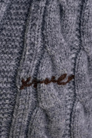 Navycore Wool Chain Embroidery Cardigan