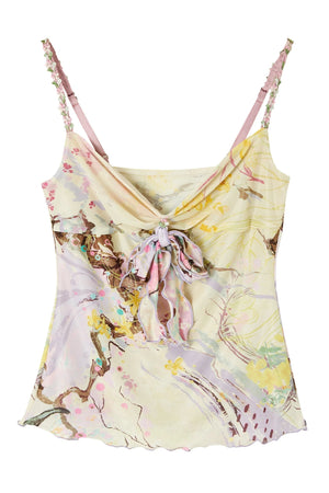 New Chinese Style Printed Camisole Skirt Set-Up