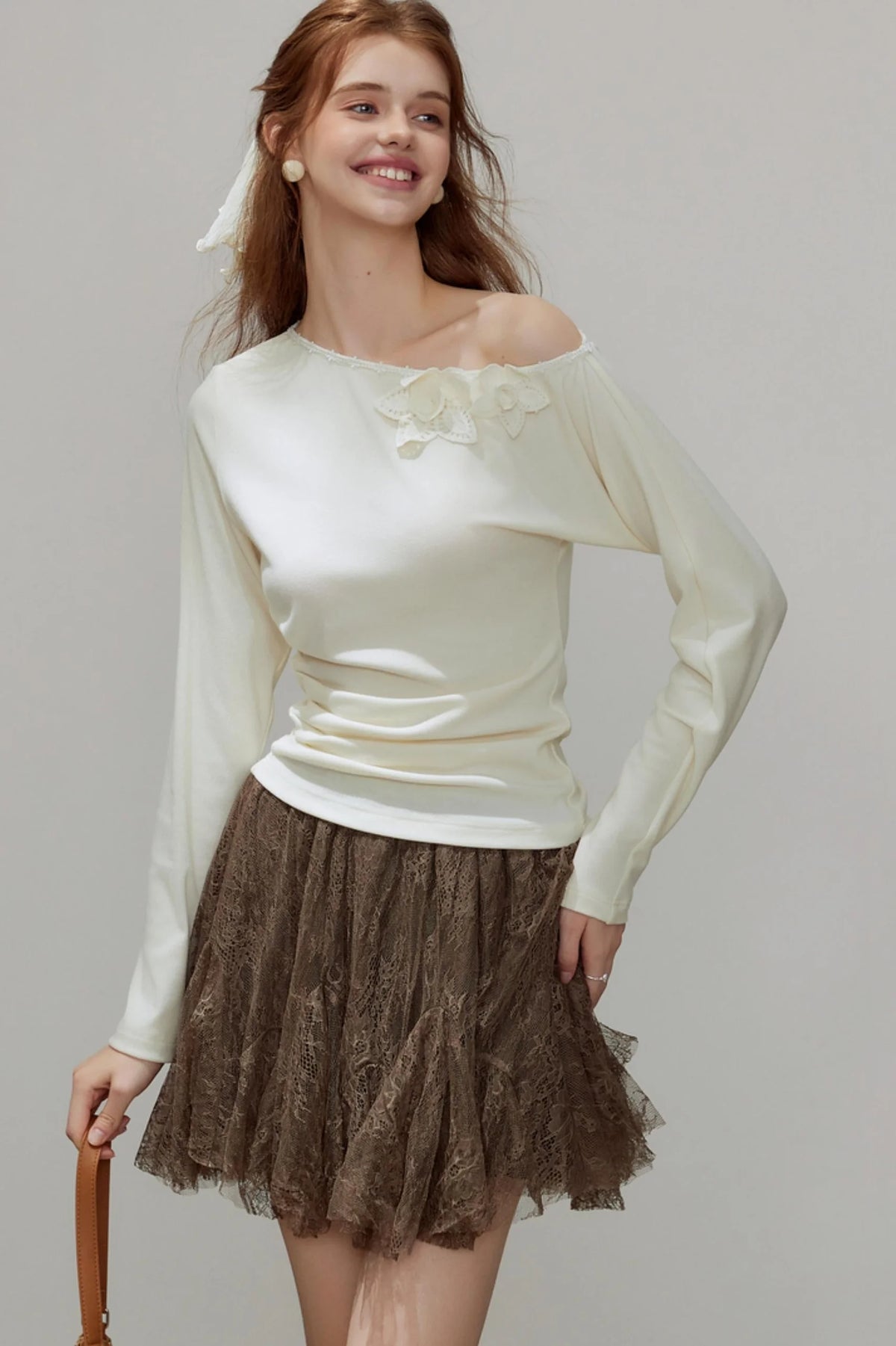 New Knitted Floral Sweater