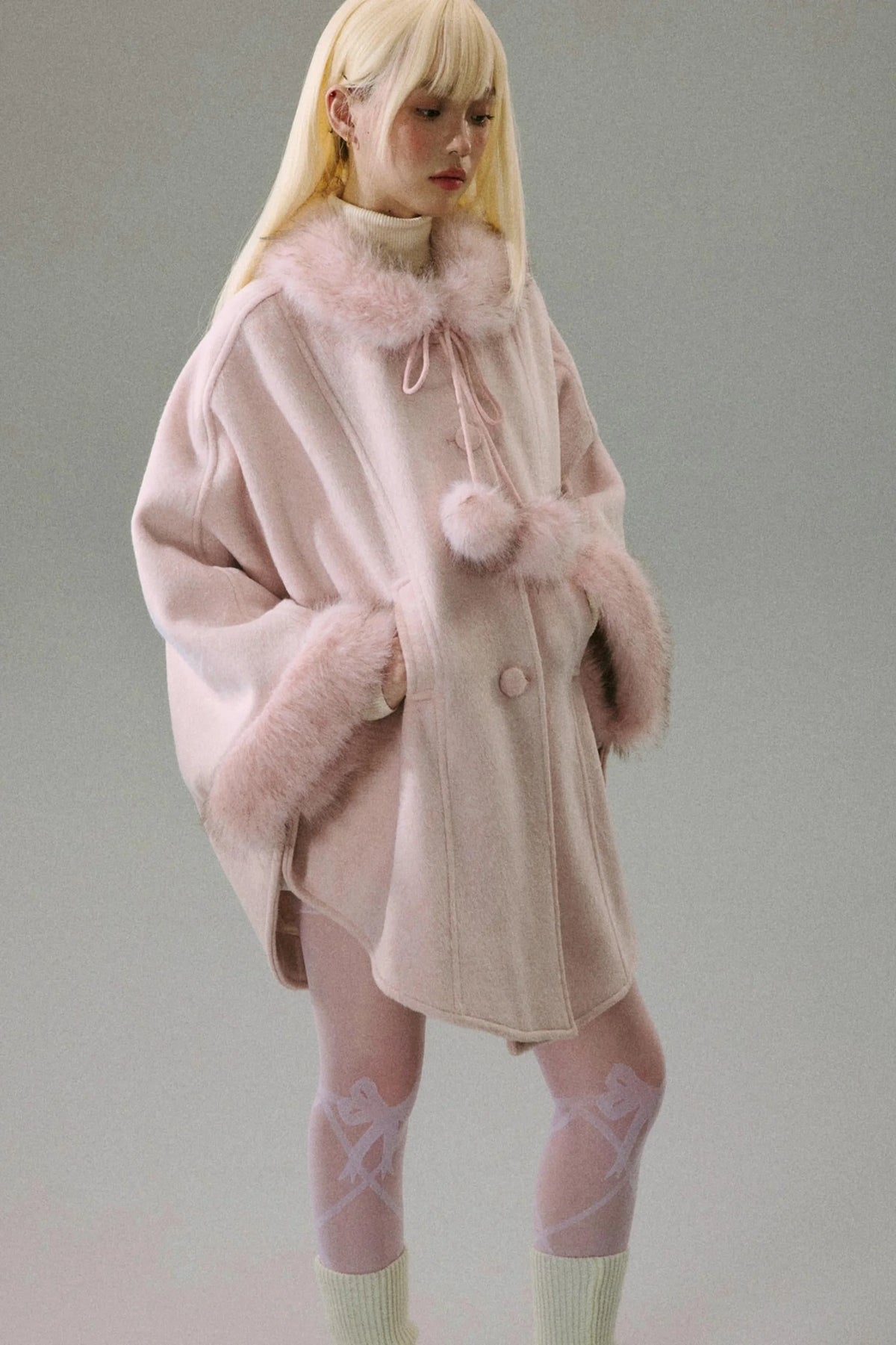 Niche Design Pink Tweed Coat