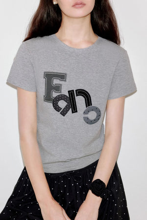 Niche Polka Dot Shoulder T-Shirt